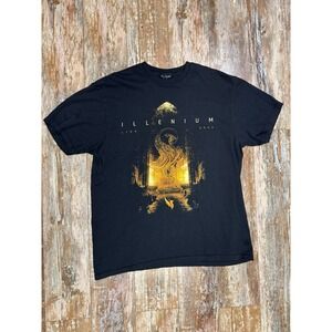 ILLENIUM Live 2023 Tour T-Shirt Size XL Concert Merch Double Sided Band Black